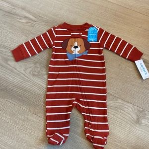 Baby boy zip up cotton sleep and play.